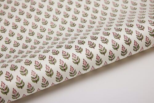 Hand Block Printed Gift Wrap Sheet - BP Buti Blush