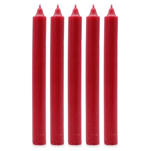 SCDC-01 - Bulk Solid Colour Dinner Candles - Rustic Red - Pack of 100 - Sold in 100x unit/s per outer