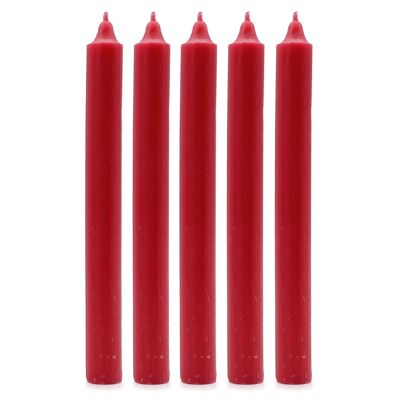SCDC-01 - Bulk Solid Colour Dinner Candles - Rustic Red - Pack of 100 - Sold in 100x unit/s per outer