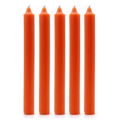 SCDC-02 - Bulk Solid Colour Dinner Candles - Rustic Orange - Pack of 100 - Sold in 100x unit/s per outer
