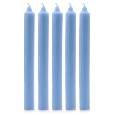SCDC-05 – Große einfarbige Tafelkerzen – Rustikales Meerblau – Packung mit 100 Stück – Verkauft in 100 Einheiten pro Außenhülle