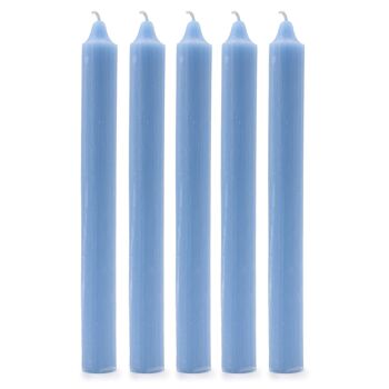 SCDC-05 - Bougies de dîner de couleur unie en vrac - Bleu de mer rustique - Paquet de 100 - Vendu en 100x unité/s par extérieur 1