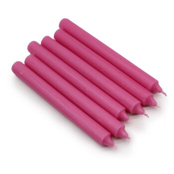 SCDC-07 - Bougies de dîner de couleur unie en vrac - Rose foncé rustique - Paquet de 100 - Vendu en 100x unité/s par extérieur 3