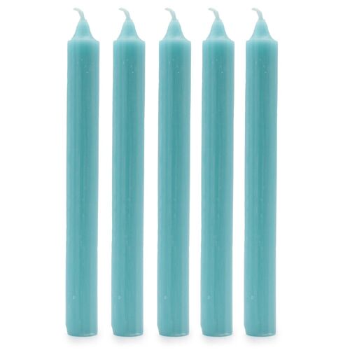 SCDC-09 - Bulk Solid Colour Dinner Candles - Rustic Aqua - Pack of 100 - Sold in 100x unit/s per outer