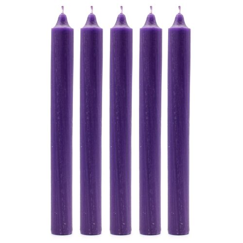 SCDC-11 - Bulk Solid Colour Dinner Candles - Rustic Purple - Pack of 100 - Sold in 100x unit/s per outer