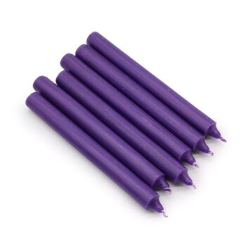 SCDC-11 - Bougies de dîner de couleur unie en vrac - Violet rustique - Paquet de 100 - Vendu en 100x unité/s par extérieur 3