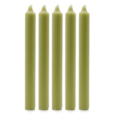 SCDC-15 - Bulk Solid Colour Dinner Candles - Rustic Olive - Pack of 100 - Sold in 100x unit/s per outer