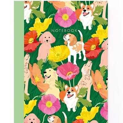 Dogs and poppies jotter
