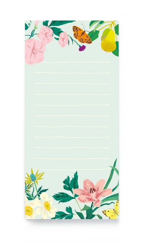 Floral list pad