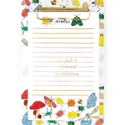 Bug collection clipboard and list