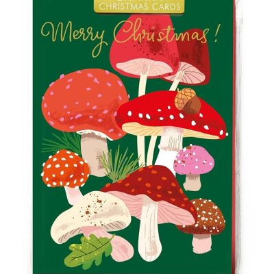Charity bag Christmas mushrooms