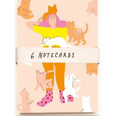 Cat cuddles notecards