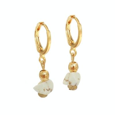Gold earrings Vedra cream
