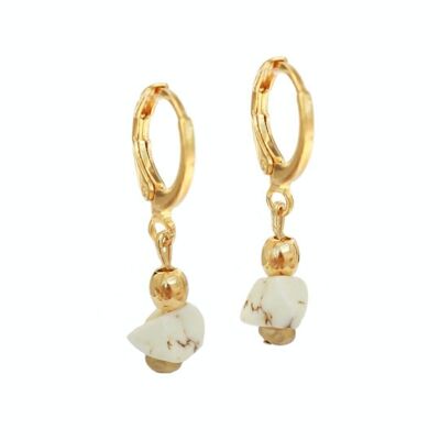 Pendientes oro Vedra crema