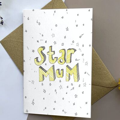 Carte de fête des mères Star Mum