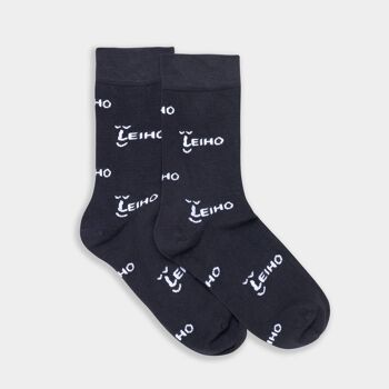 Chaussettes en bambou grises confortables de style urbain 1