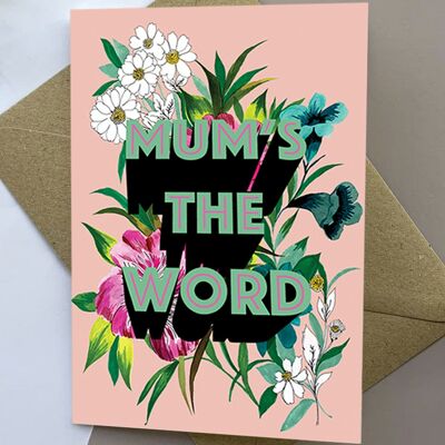 Mama ist das Wort Muttertagskarte