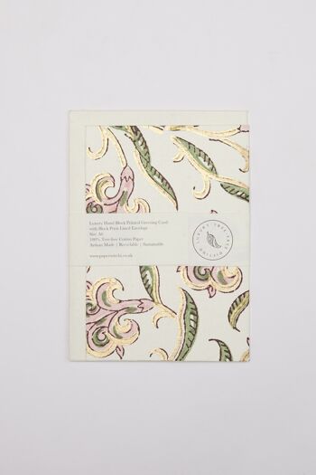 Carte de vœux imprimée à la main - GC Iris Glitz Blush 2