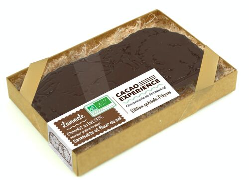 "Lammele", agneau de Pâques Cacahuète - Chocolat BIO