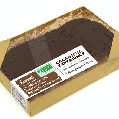 "Lammele", cordero de Pascua con cacahuetes - Chocolate ORGÁNICO