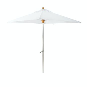 PARASOL BLANC EN ALUMINIUM 200X200CM SANS PIED COMETE 1