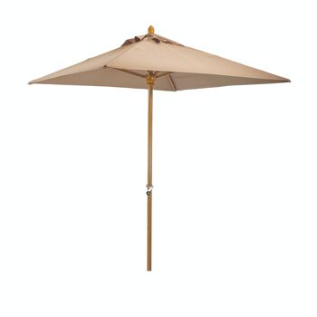 PARASOL TAUPE EN ALUMINIUM 200X200CM SANS PIED COMETE 1