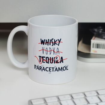 Mug Whisky Vodka Tequila Paracétamol céramique  Valentines day , Easter (Pacques), gifts, décor , jewerly, tea 2