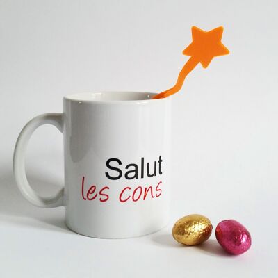 Mug Salut les cons céramique second degré Valentines day , Easter (Pacques), gifts, décor , jewerly, tea