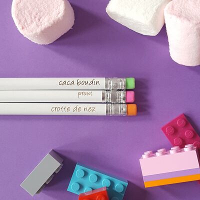 Lot 3 crayons mots d'enfants couleurs petit cadeau noël,Cadeau de noël,décor de noël , Holiday