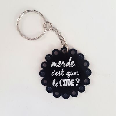 Key ring Shit what's the code plexiglass handmade French crafts Valentines day, Easter, gifts, decor, spring