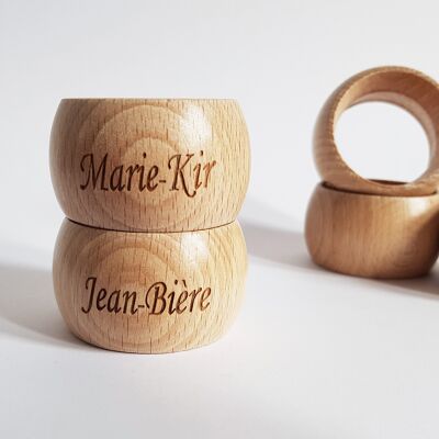 Napkin ring lot Jean-Bière and Marie-Kir aperitif couple Valentines day, Easter, gifts, decor, spring