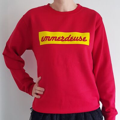 Emmerdeuse Damen-Sweatshirt aus Bio-Baumwolle Herbst Valentinstag, Ostern, Geschenke, Dekoration, Frühling
