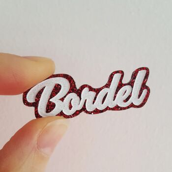 Broche Bordel plexiglass artisanat français fait main Valentines day , Easter (Pacques), gifts, décor , jewerly 1