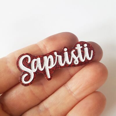 Broche de plexiglás Sapristi artesanía francesa hecha a mano Día de San Valentín, Pascua, regalos, decoración, joyería