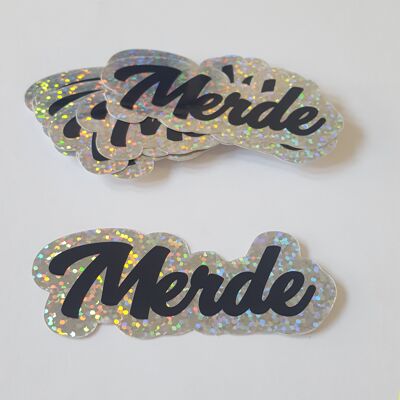 Sticker Merde effet glitter Valentines day , Easter (Pacques), gifts, décor