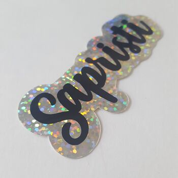 Sticker Sapristi effet glitter Valentines day , Easter (Pacques), gifts, décor , jewerly 2