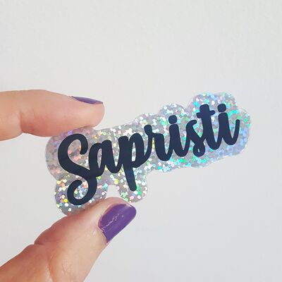 Sticker Sapristi effet glitter Valentines day , Easter (Pacques), gifts, décor , jewerly