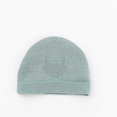 Cotton beanie - Danube blue - “Little Cats” collection