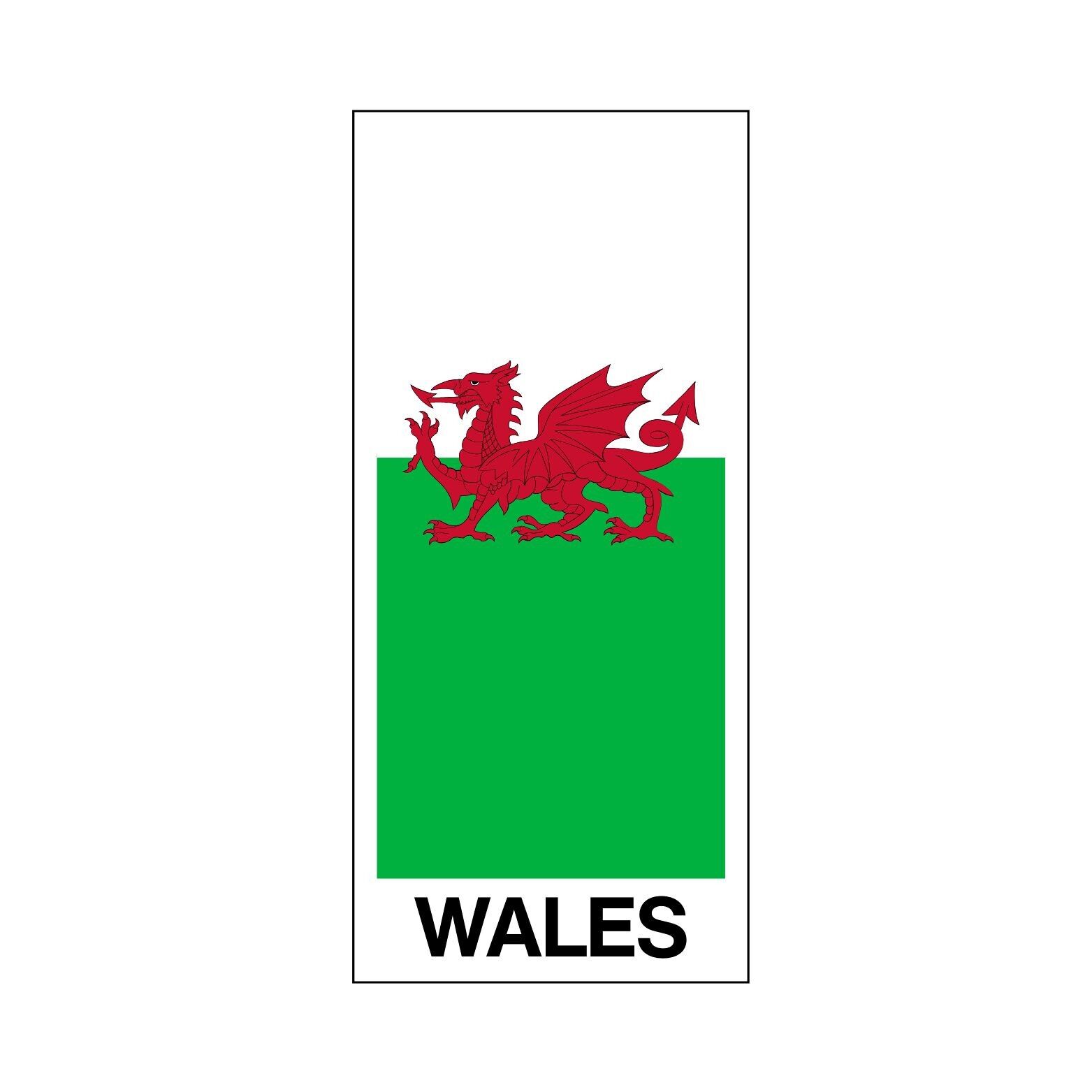 Wales Nummernschildaufkleber