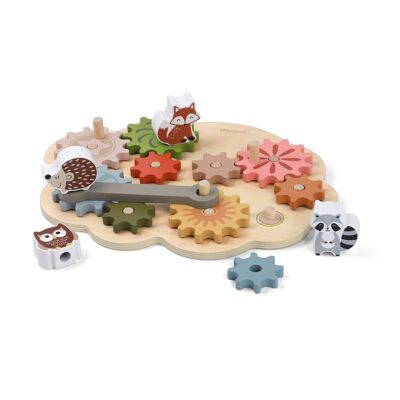 Busy board with gears and animals