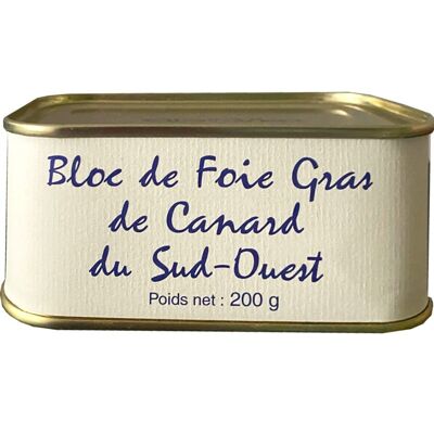 Bloque de foie gras de pato del suroeste, 200G