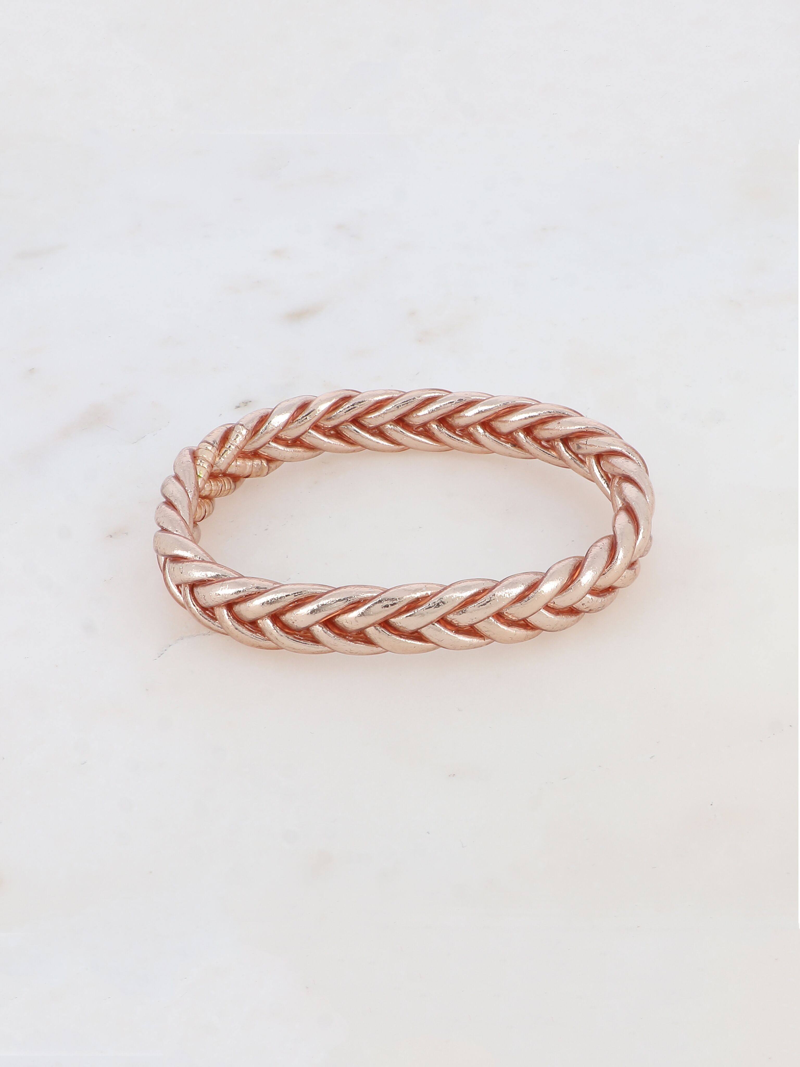 Braccialetto buddista intrecciato taglia XL - Champagne