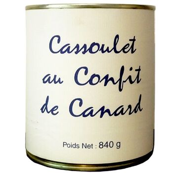 Cassoulet au confit de canard, boite 840g 1