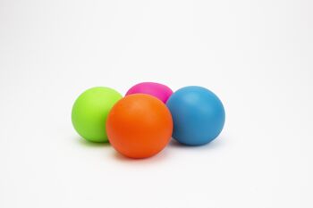 Balle anti-stress Ø6 cm. néon 4 couleurs assorties 1