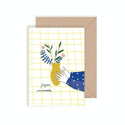 Floral Double Birthday Card