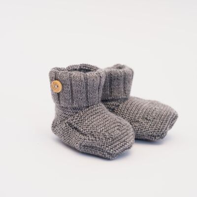 Wool blend slippers - Heather gray