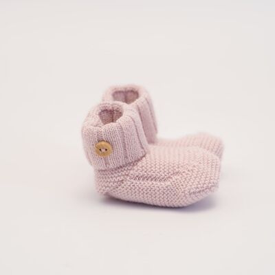 Pantofole in misto lana - Rosa lilla