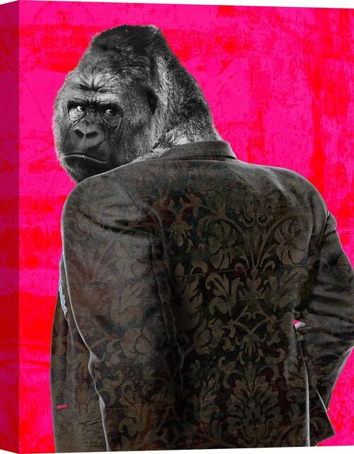 Quadro moderno con animali, stampa su tela: VizLab, Ape in a Suit (Pop Version)
