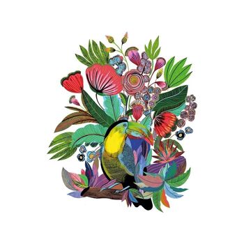 T-SHIRT MADE IN FRANCE - LE TOUCAN FLORAL 5