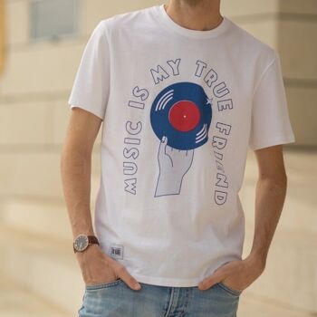 T-SHIRT MADE IN FRANCE - MUSIC IS MY TRUE FRIEND 4